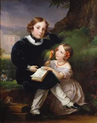 Portræt af børnene af Pierre-Jean David d